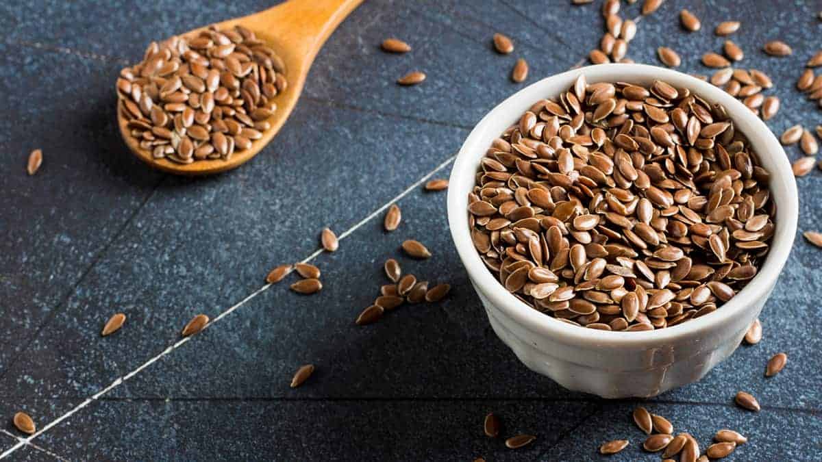Bowl of flaxseeds